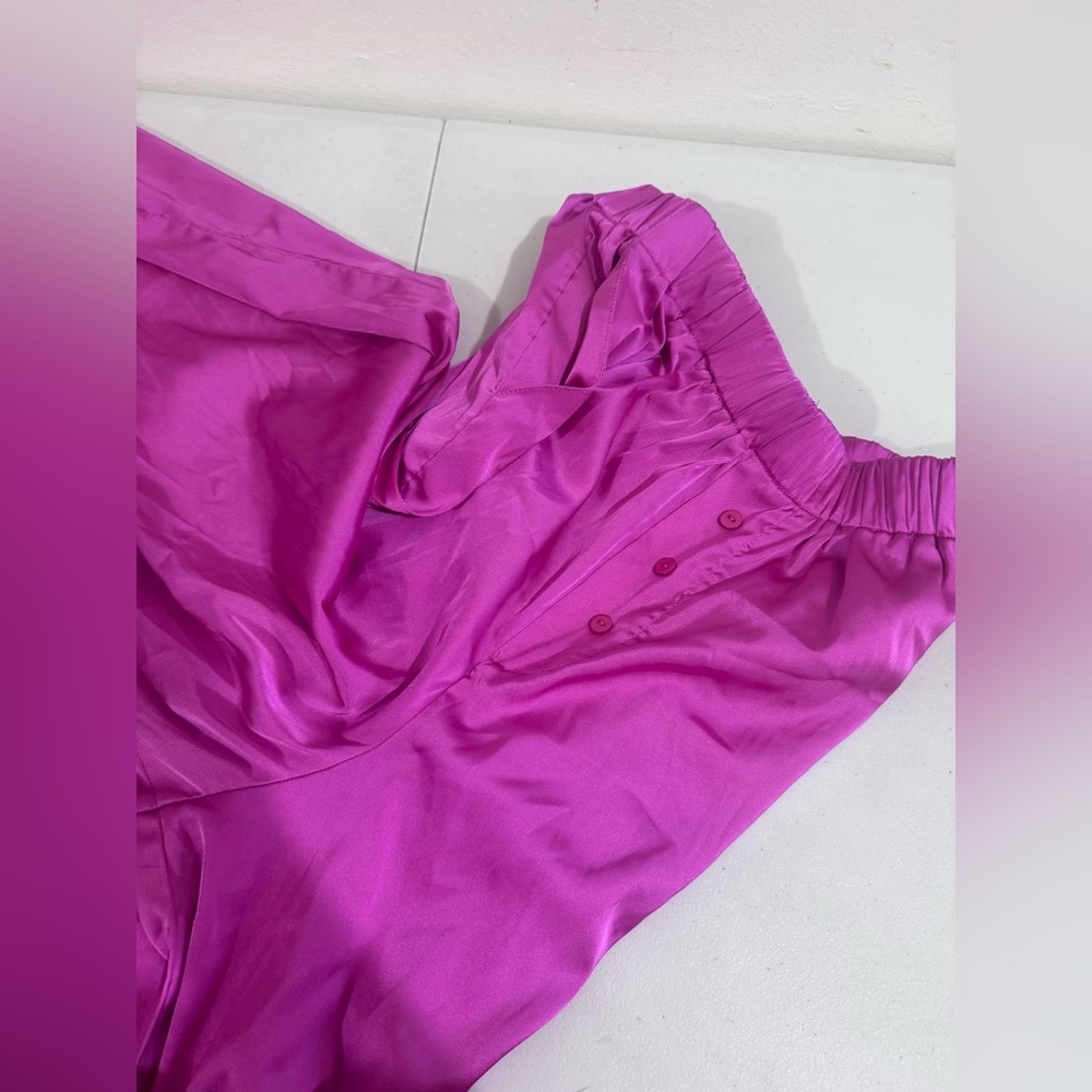 Daily Drills Fuchsia Satin Pants - Picture 10 of 11